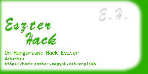 eszter hack business card